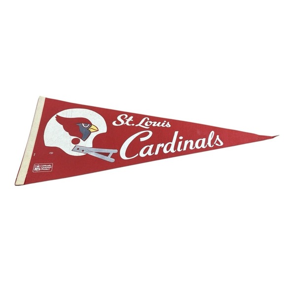 NFL Other - St. Louis Cardinals Football NFL 1970's Double Bar 30" Full Size Pennant